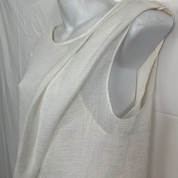 NWT HELMUT LANG White C04HC602 Sleeveless Flowy Lined Drape Dress NWT - Picture 10 of 16